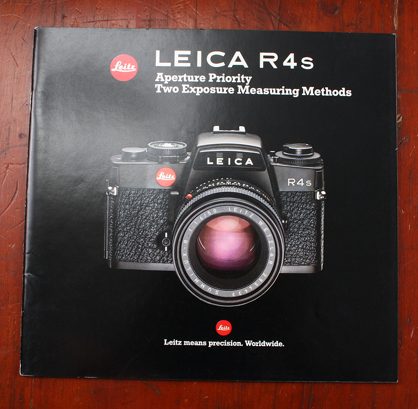 Leitz Leica R4S Photo Camera catalogue advertisement *booklet 