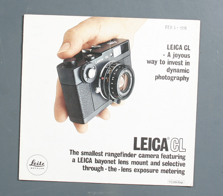 Leica M6 A4 brochure del prodotto 