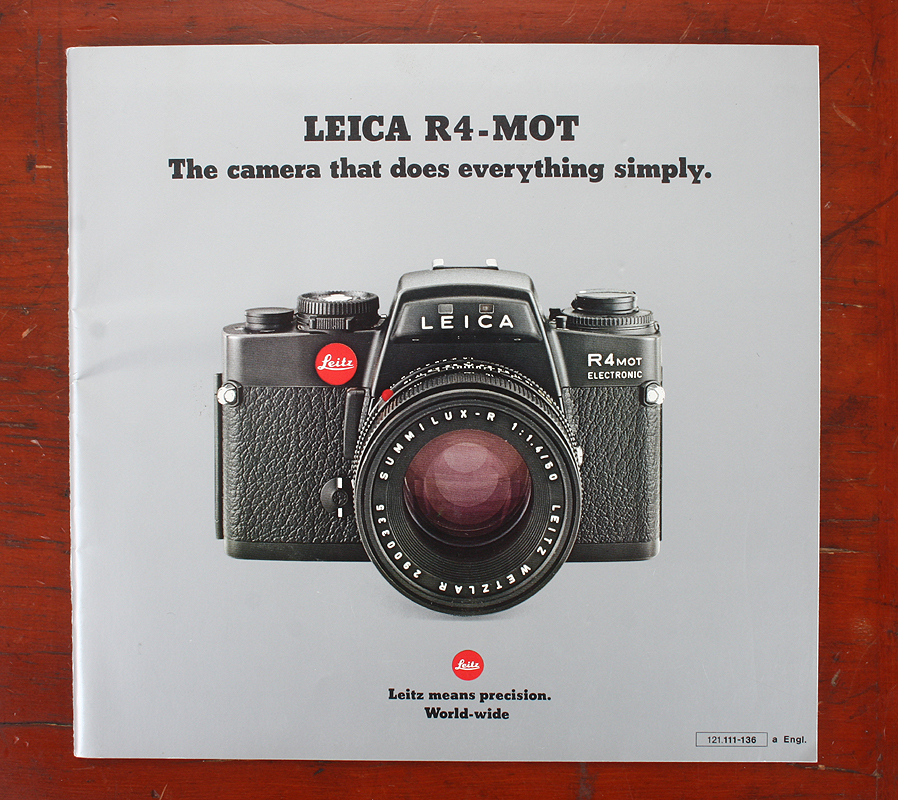 Leitz Leica R4 MOT Camera French catalogue advertising *booklet 